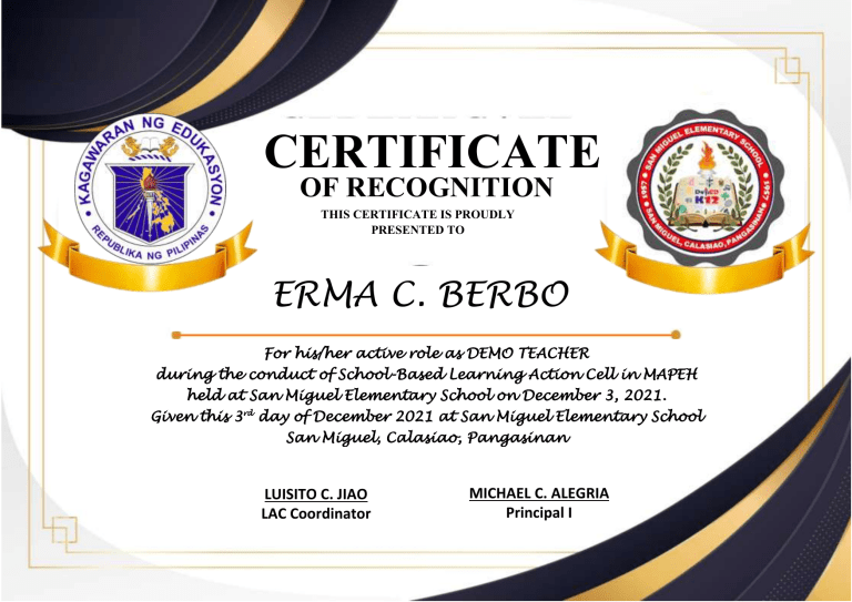 Certificate 3